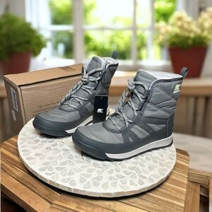 Sorel Whitney II Insulated Short Waterproof Winter Snow Boots Lace Up Women’s 8